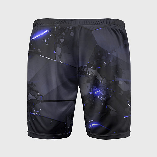 Мужские спортивные шорты Неоновые плиты, взрыв / 3D-принт – фото 2