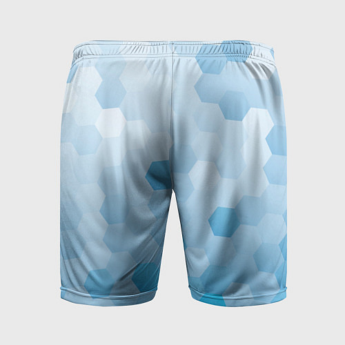 Мужские спортивные шорты Светло-синяя текстура-паттерн / 3D-принт – фото 2