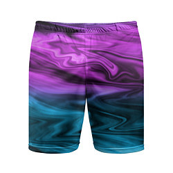 Мужские спортивные шорты Синий с фиолетовым размытый абстрактный узор