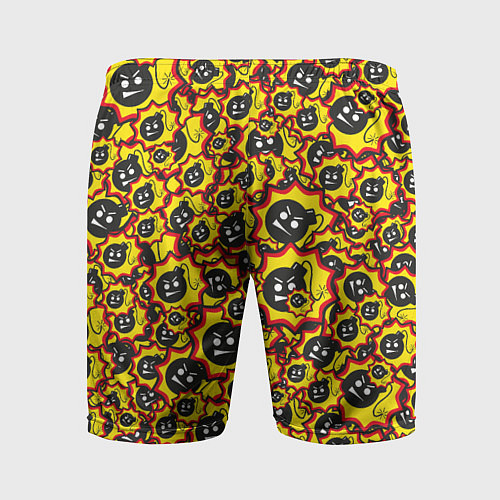 Мужские спортивные шорты Serious Sam logo pattern / 3D-принт – фото 2