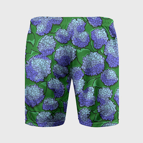 Мужские спортивные шорты Цветущая гортензия / 3D-принт – фото 2