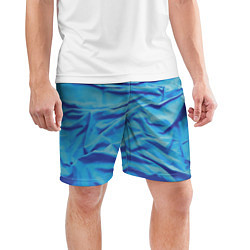 Шорты спортивные мужские Мятая ткань - fashion - wave, цвет: 3D-принт — фото 2