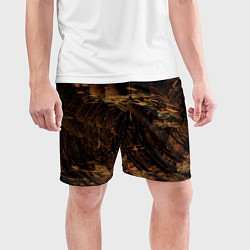 Шорты спортивные мужские Абстрактные лиственные краски, цвет: 3D-принт — фото 2