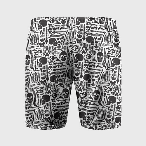 Мужские спортивные шорты Части скелета / 3D-принт – фото 2