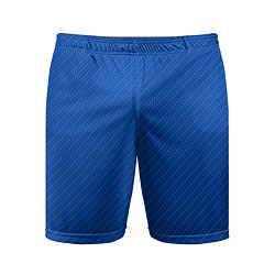 Мужские спортивные шорты Плетёная синяя ткань - паттерн