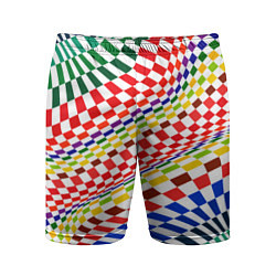 Мужские спортивные шорты Разноцветная оптическая иллюзия