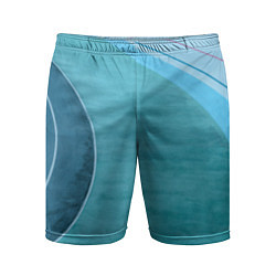 Мужские спортивные шорты Абстрактные волнообразные линии и полосы