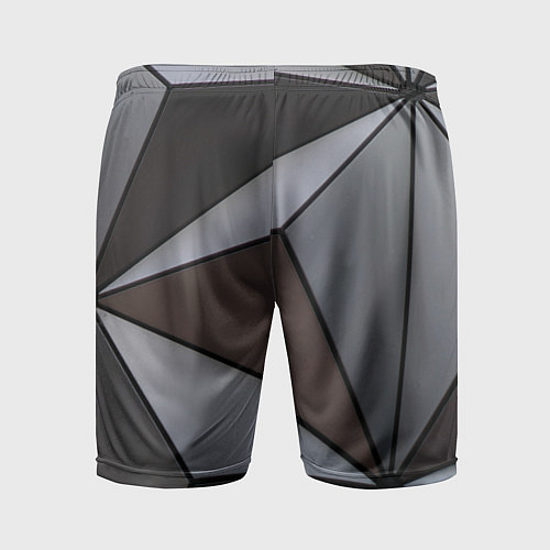 Мужские спортивные шорты Металлическая геометрическая броня / 3D-принт – фото 2