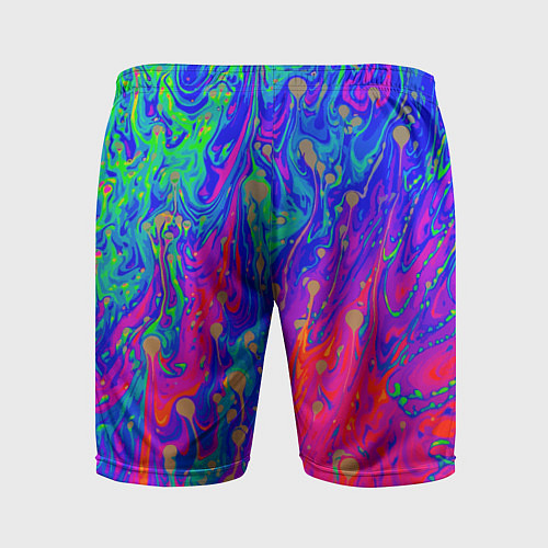 Мужские спортивные шорты Разноцветная импрессивная композиция / 3D-принт – фото 2