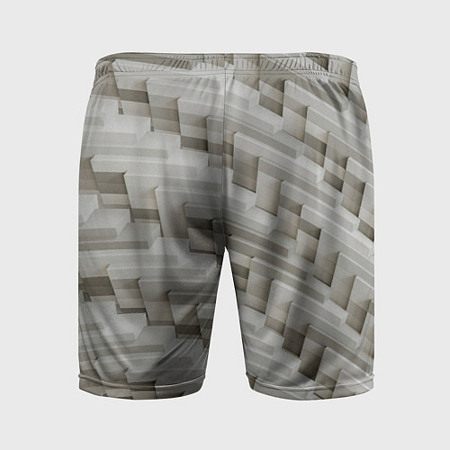 Мужские спортивные шорты Множество геометрических блоков / 3D-принт – фото 2