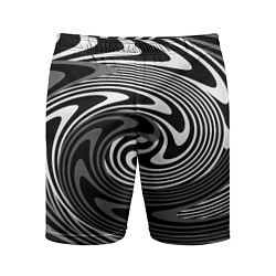 Мужские спортивные шорты Black and white abstract pattern