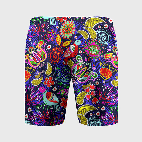 Мужские спортивные шорты Multicolored floral patterns / 3D-принт – фото 2