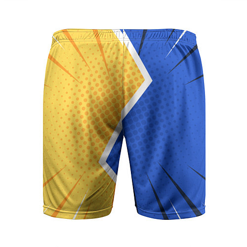 Мужские спортивные шорты Желто-синяя молния / 3D-принт – фото 2