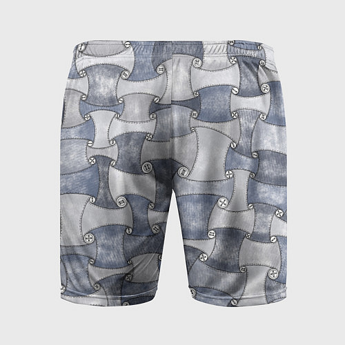 Мужские спортивные шорты Джинсовый паттерн / 3D-принт – фото 2