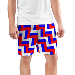Шорты спортивные мужские Плетение триколор, цвет: 3D-принт — фото 2