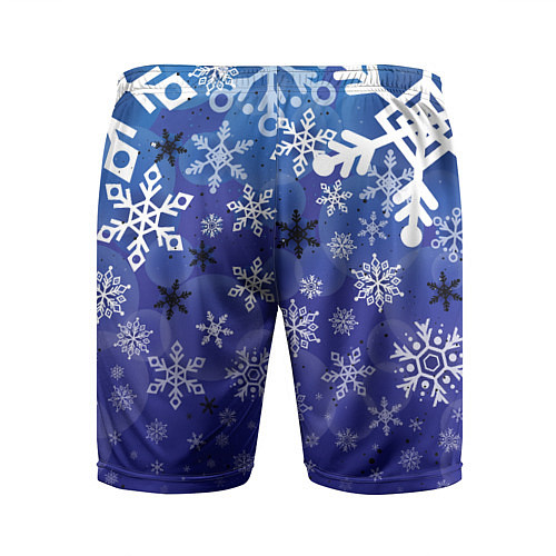 Мужские спортивные шорты Сказочный снегопад / 3D-принт – фото 2