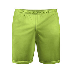 Шорты спортивные мужские Текстурированный ярко зеленый салатовый, цвет: 3D-принт