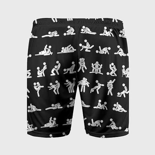 Мужские спортивные шорты Камасутра - позы любви / 3D-принт – фото 2