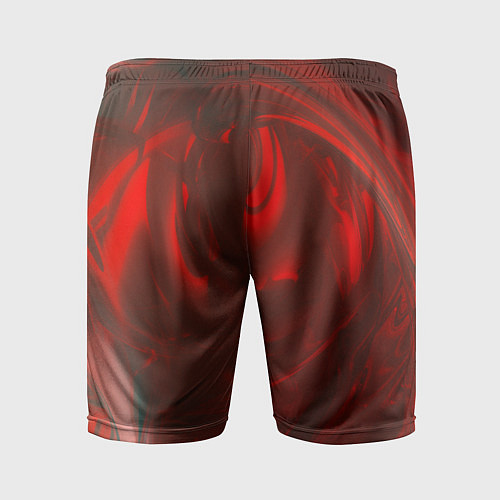 Мужские спортивные шорты Темно красные волны / 3D-принт – фото 2