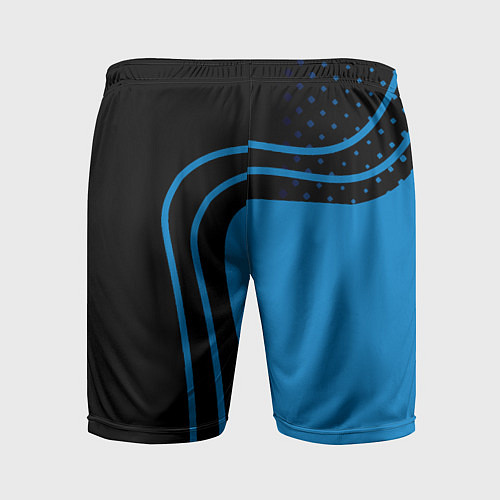 Мужские спортивные шорты Синие полоски / 3D-принт – фото 2