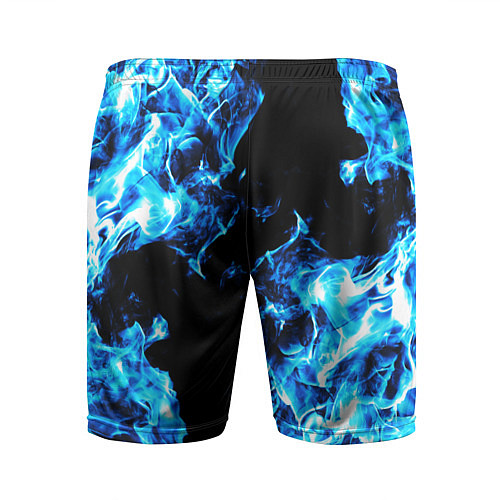 Мужские спортивные шорты Красивый синий огонь / 3D-принт – фото 2