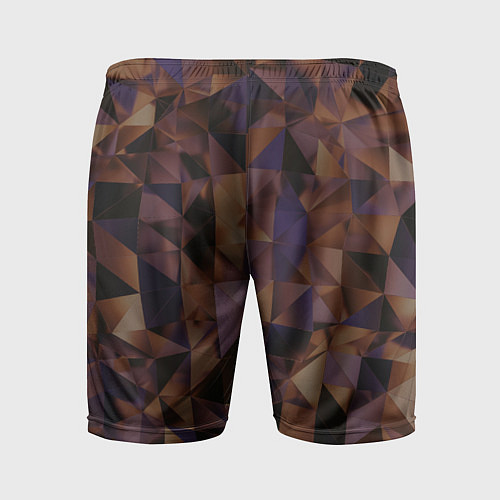 Мужские спортивные шорты Стеклянная тёмная геометрическая текстура / 3D-принт – фото 2
