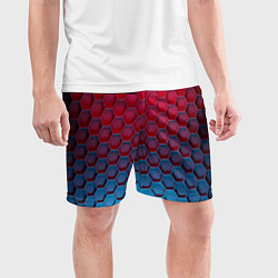 Шорты спортивные мужские Битва градиентов брони, цвет: 3D-принт — фото 2