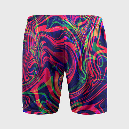 Мужские спортивные шорты Яркие волны / 3D-принт – фото 2