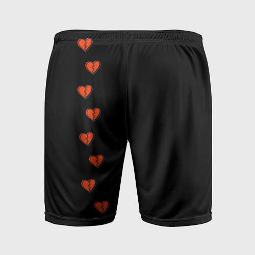 Мужские спортивные шорты Дорожка разбитых сердец - темный / 3D-принт – фото 2