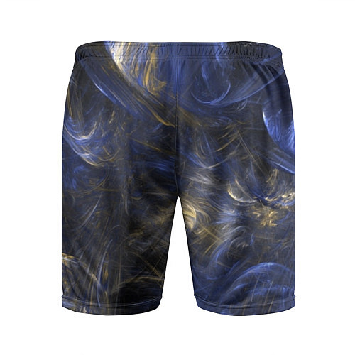 Мужские спортивные шорты Синяя абстракция / 3D-принт – фото 2