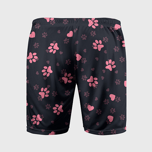 Мужские спортивные шорты Лапки котиков / 3D-принт – фото 2