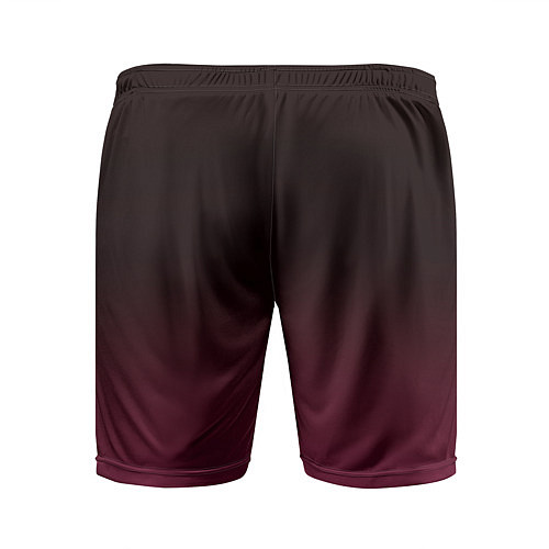 Мужские спортивные шорты Темно-малиновый градиент / 3D-принт – фото 2