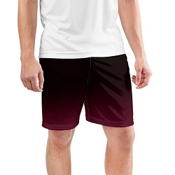 Шорты спортивные мужские Темно-малиновый градиент, цвет: 3D-принт — фото 2