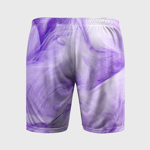 Мужские спортивные шорты Абстрактный фиолетовый облачный дым / 3D-принт – фото 2
