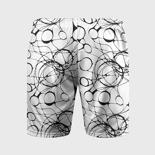Мужские спортивные шорты Нейрографический узор / 3D-принт – фото 2