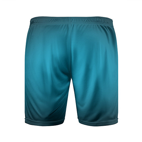 Мужские спортивные шорты Изумрудный градиент / 3D-принт – фото 2