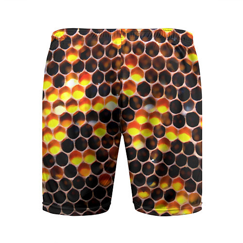 Мужские спортивные шорты Медовые пчелиные соты / 3D-принт – фото 2