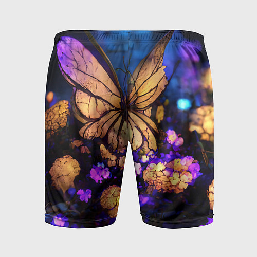 Мужские спортивные шорты Цветок бабочка midjouney / 3D-принт – фото 2