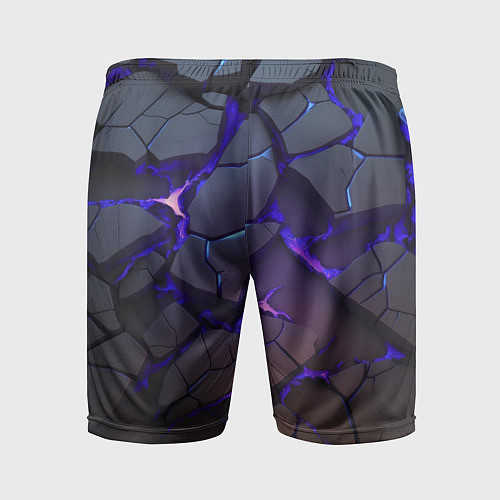 Мужские спортивные шорты Светящаяся неоновая лава / 3D-принт – фото 2