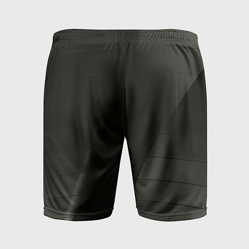Мужские спортивные шорты Чёрные геометрические металлические листы / 3D-принт – фото 2