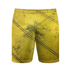 Шорты спортивные мужские Абстрактная ярко-золотая текстура, цвет: 3D-принт