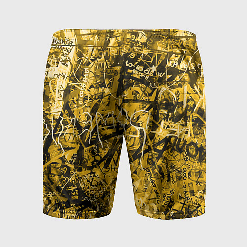 Мужские спортивные шорты Желтый хаос / 3D-принт – фото 2
