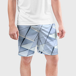 Шорты спортивные мужские Metalic triangle stiil, цвет: 3D-принт — фото 2