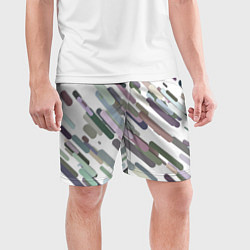 Шорты спортивные мужские Векторный дождь, цвет: 3D-принт — фото 2