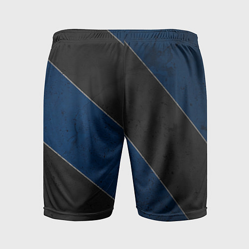 Мужские спортивные шорты Темно-синие линии / 3D-принт – фото 2