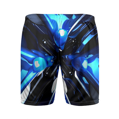 Мужские спортивные шорты Digital abstract fractal / 3D-принт – фото 2