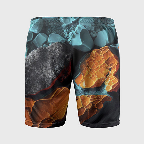 Мужские спортивные шорты Цветные камни / 3D-принт – фото 2