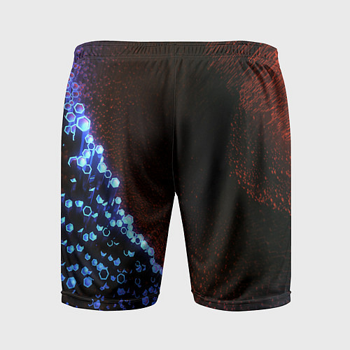Мужские спортивные шорты Неоновый абстрактный свет / 3D-принт – фото 2