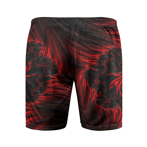 Мужские спортивные шорты Red vortex pattern / 3D-принт – фото 2