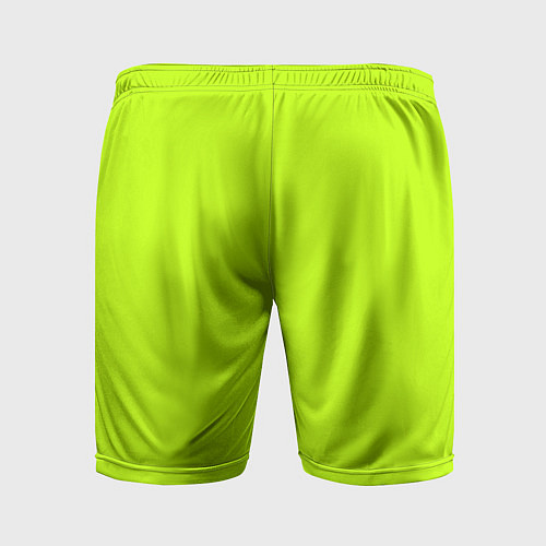 Мужские спортивные шорты Лайм цвет: однотонный лаймовый / 3D-принт – фото 2